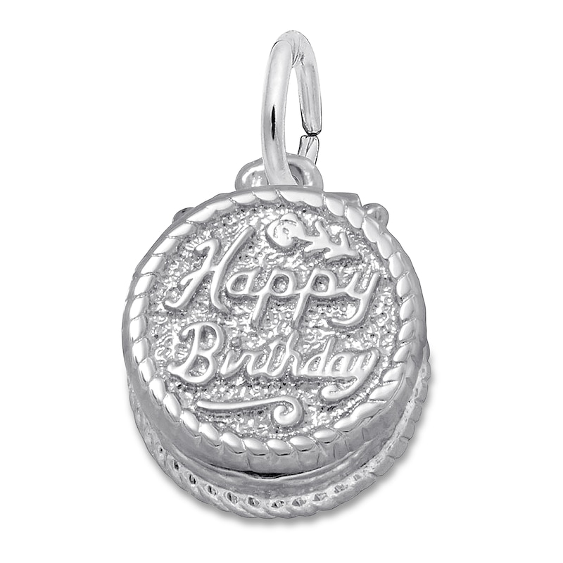 Main Image 4 of Birthday Cake Charm Sterling Silver