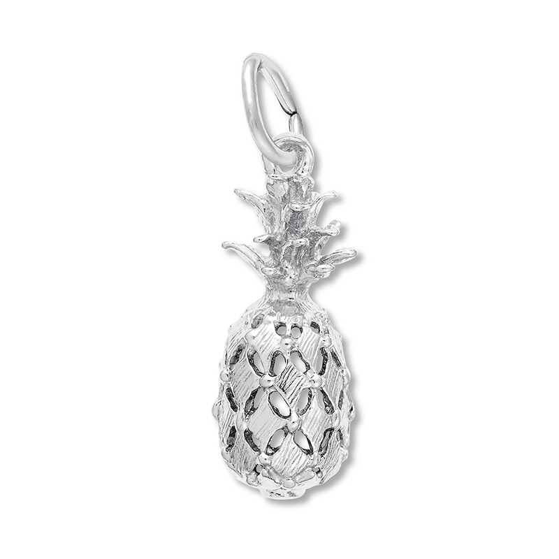 Main Image 1 of Pineapple Charm Sterling Silver