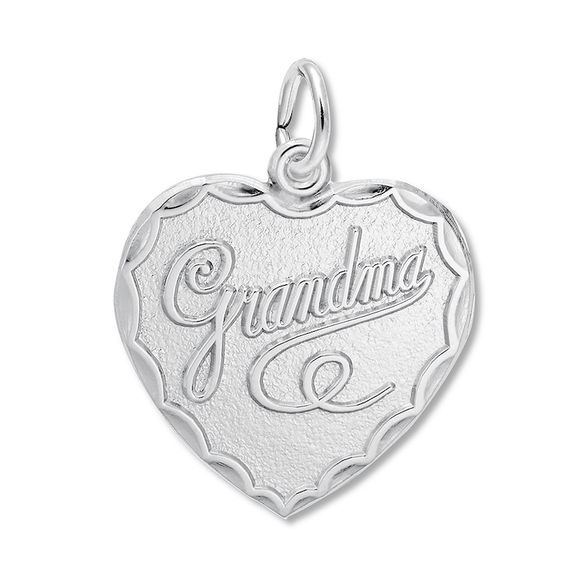 Main Image 1 of Grandma Heart Charm Sterling Silver