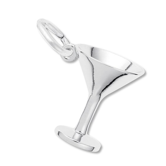 Martini Glass Charm Sterling Silver Kay