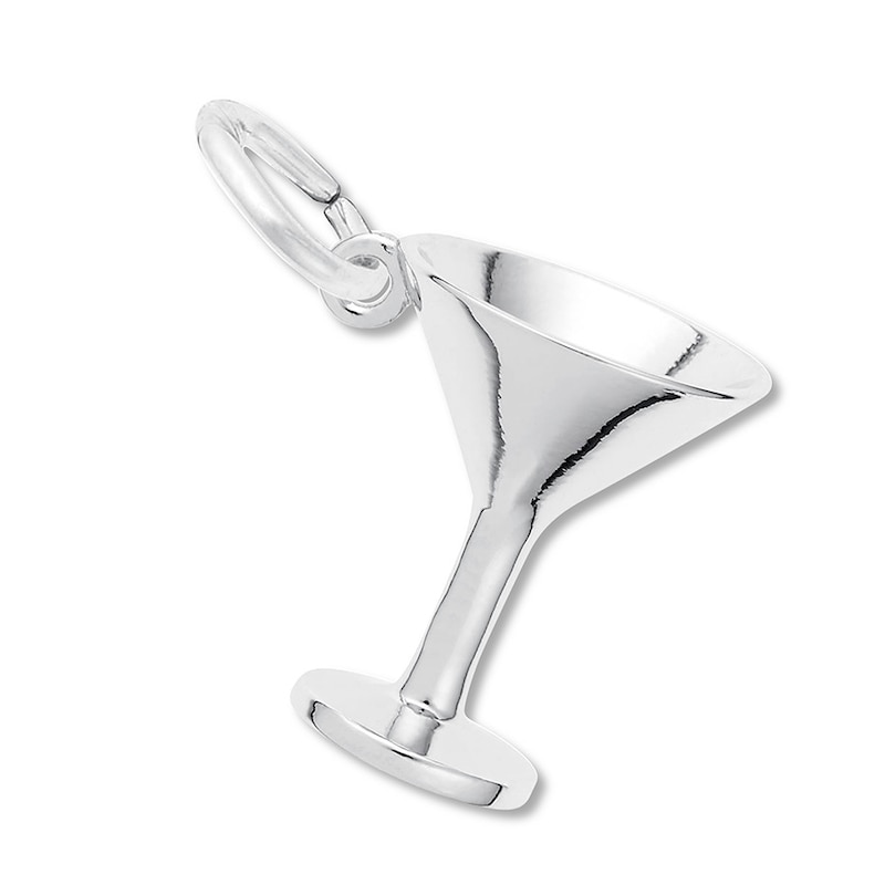Main Image 1 of Martini Glass Charm Sterling Silver