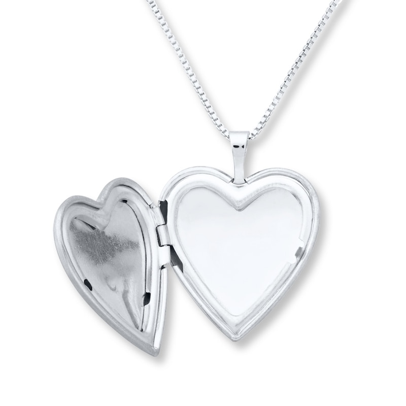 Main Image 2 of Baseball Mom Heart Sterling Silver Locket Necklace