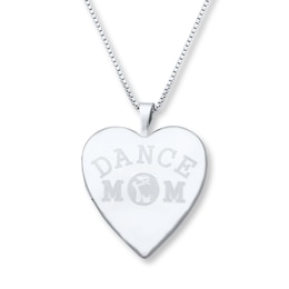 Dance Mom Heart Sterling Silver Locket Necklace
