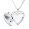 Thumbnail Image 2 of Paw Print Locket Heart Necklace Sterling Silver