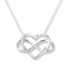 Thumbnail Image 1 of Infinity Heart Sterling Silver Necklace
