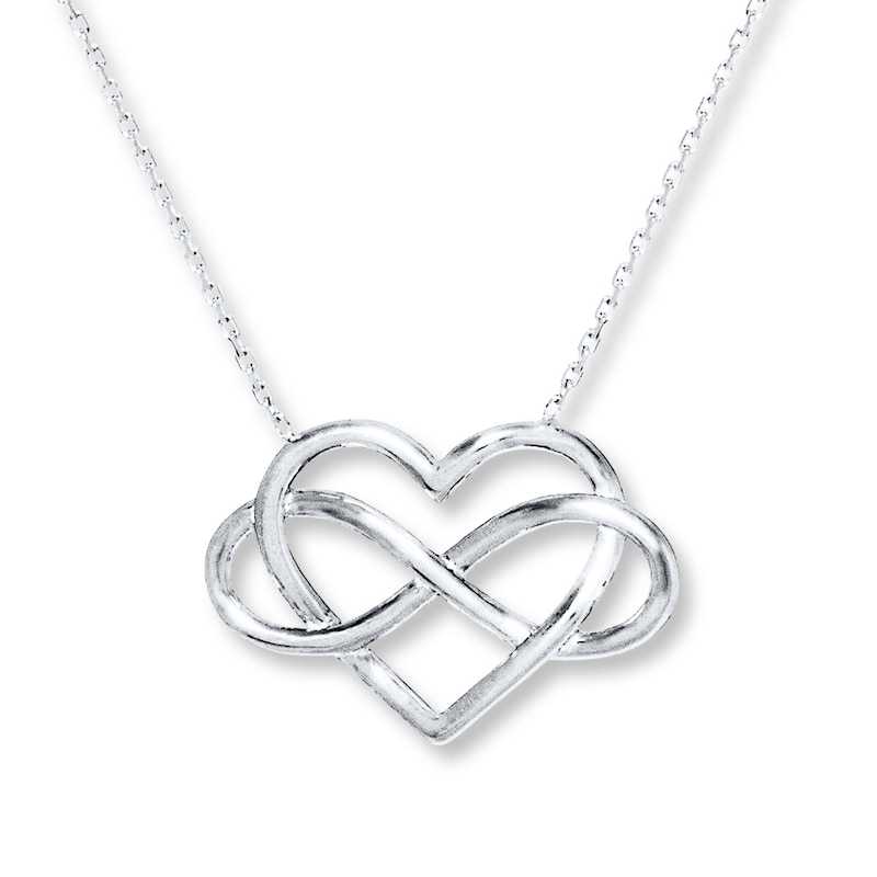 Main Image 1 of Infinity Heart Sterling Silver Necklace