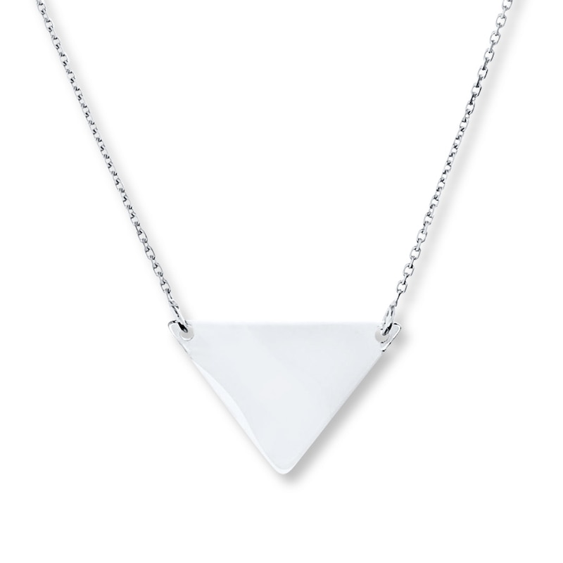Main Image 1 of Triangle Necklace Sterling Silver