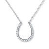 Thumbnail Image 0 of Topaz Horseshoe Necklace Sterling Silver