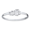 Thumbnail Image 1 of Cat Family Bangle Bracelet Diamond Accents Sterling Silver
