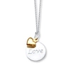 Thumbnail Image 1 of Love Necklace Sterling Silver & 14K Yellow Gold