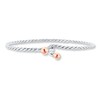 Thumbnail Image 1 of Bangle Bracelet Sterling Silver & 14K Rose Gold
