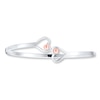 Thumbnail Image 0 of Heart Cuff Bangle Bracelet Sterling Silver & 14K Rose Gold