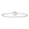 Thumbnail Image 1 of Bangle Knot Bracelet Sterling Silver & 14K Rose Gold
