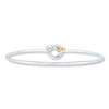 Thumbnail Image 1 of Bangle Knot Bracelet Sterling Silver & 14K Yellow Gold