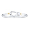 Thumbnail Image 0 of Bangle Bracelet Sterling Silver & 14K Yellow Gold