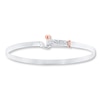 Thumbnail Image 1 of Bangle Bracelet Sterling Silver & 14K Rose Gold