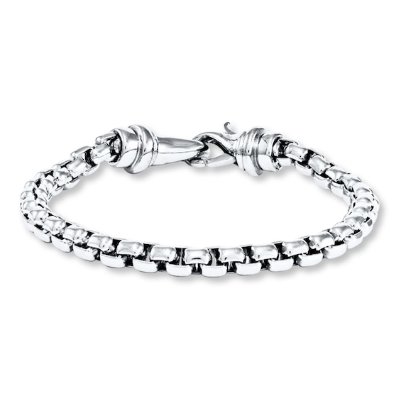 Rolo Link Bracelet Solid Stainless Steel 8.5"