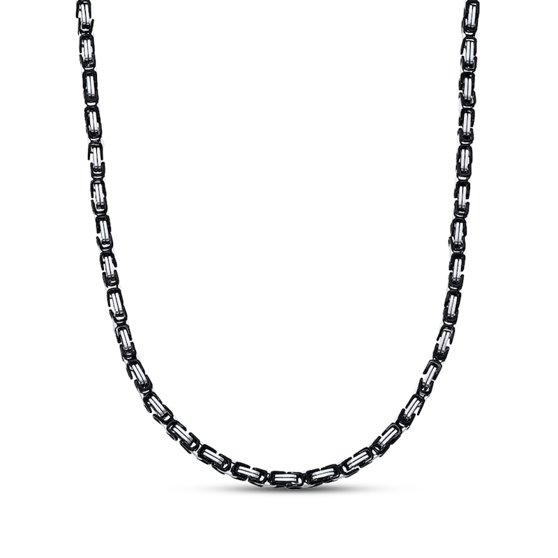 Solid Link Chain Necklace Stainless Steel 22"