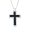 Thumbnail Image 1 of Men's Cross Necklace Stainless Steel 22&quot;