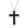 Thumbnail Image 0 of Men's Cross Necklace Stainless Steel 22"