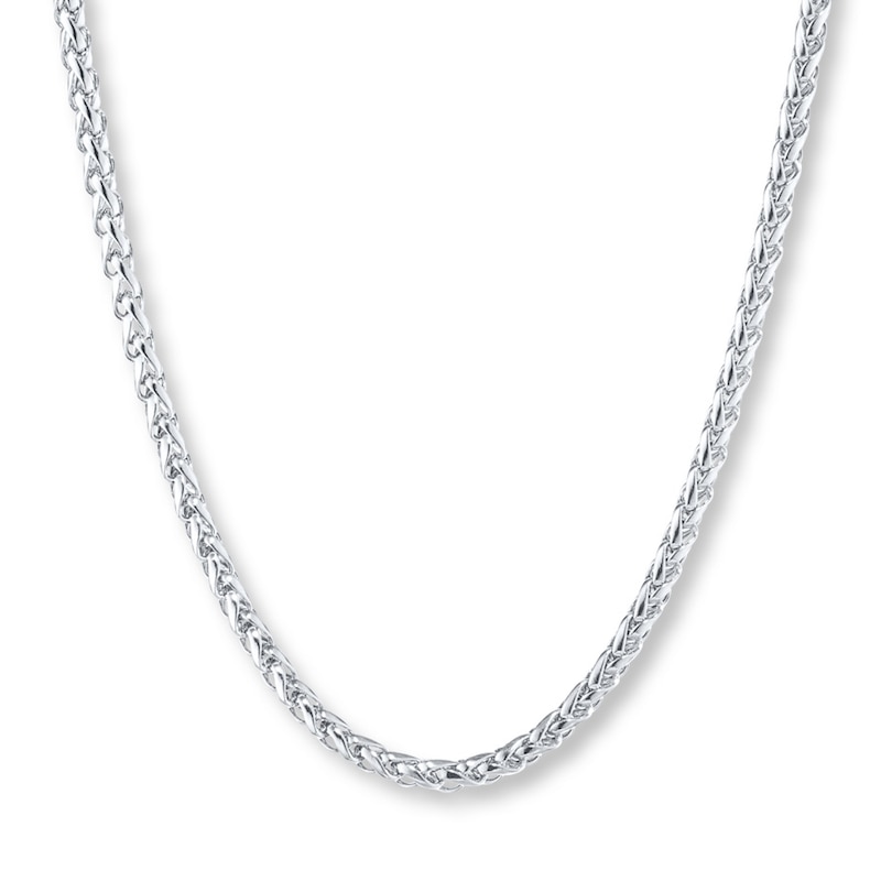 Solid Wheat Chain Necklace 3.5mm Stainless Steel 20"