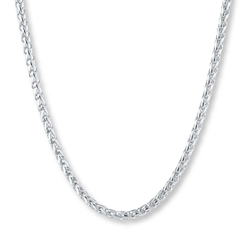 Main Image 1 of Wheat Chain Necklace 3.5mm Solid Stainless Steel 20&quot;