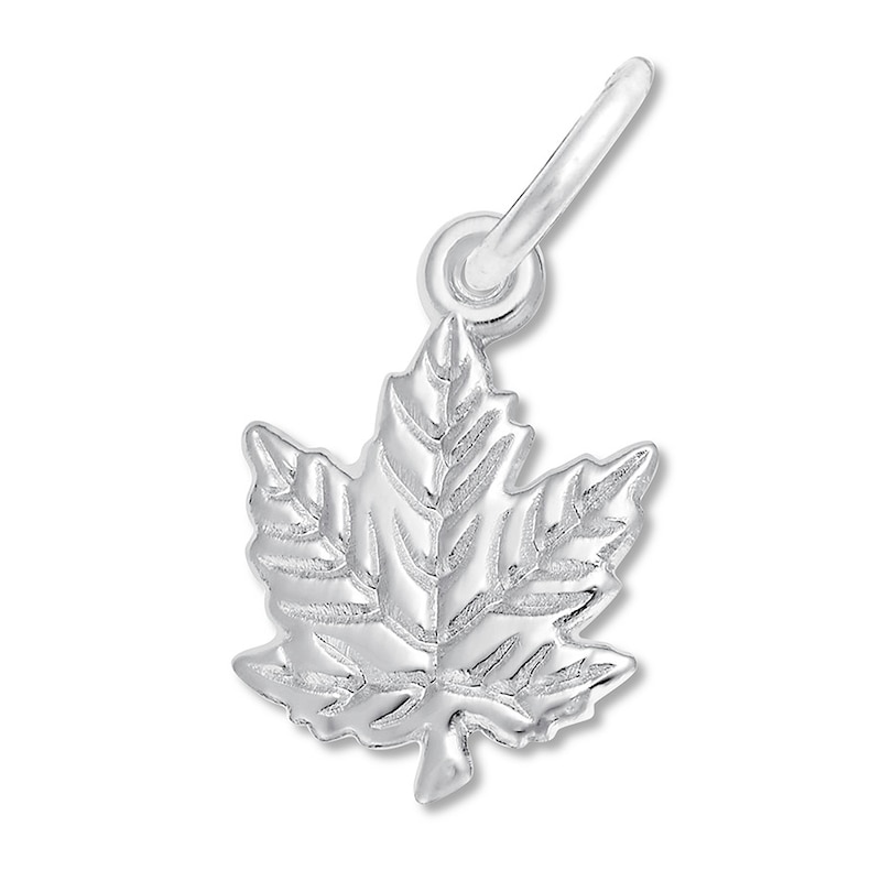 Main Image 1 of Maple Leaf Charm Sterling Silver