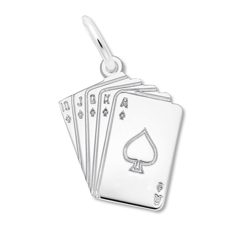 Main Image 1 of Playing Cards Charm Sterling Silver