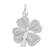 Thumbnail Image 0 of 4 Leaf Clover Charm Sterling Silver