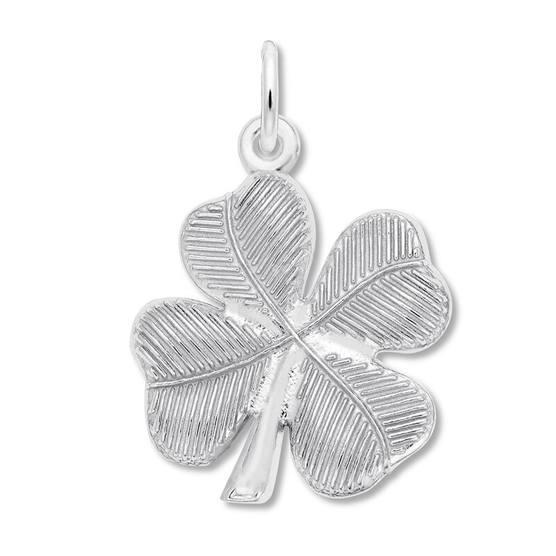 Main Image 1 of 4 Leaf Clover Charm Sterling Silver
