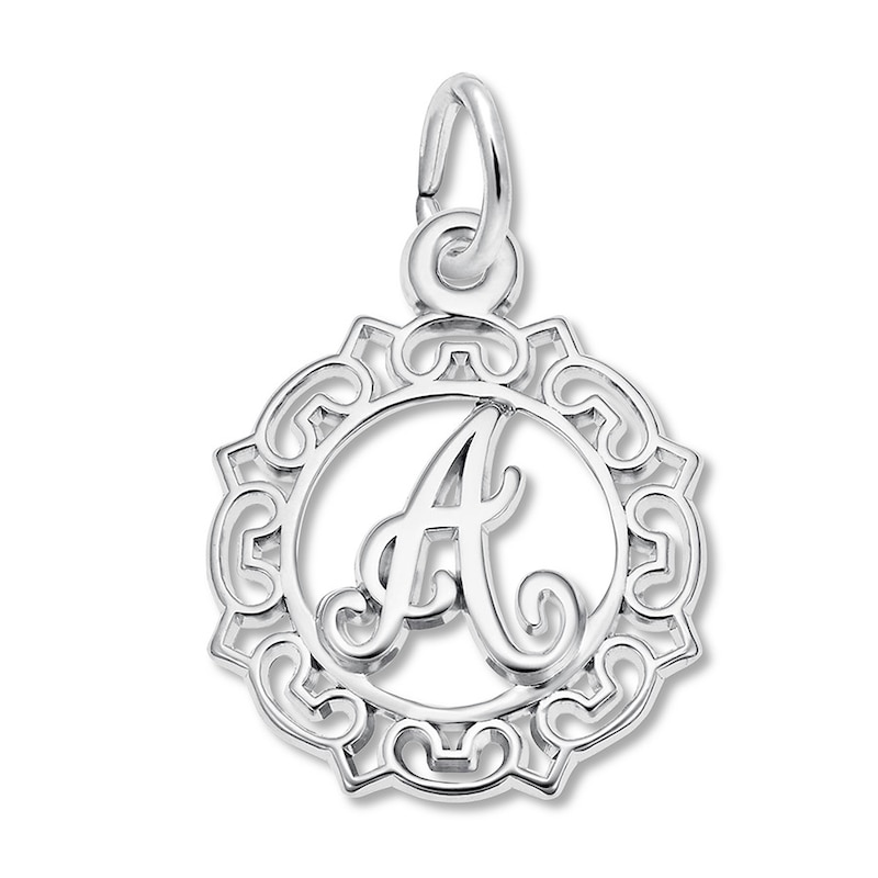 Main Image 1 of Letter A Charm Sterling Silver