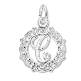 Letter C Charm Sterling Silver