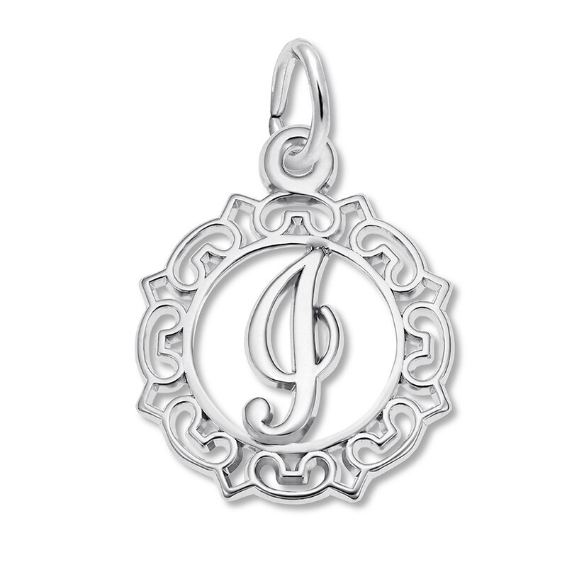 Main Image 1 of Letter I Charm Sterling Silver