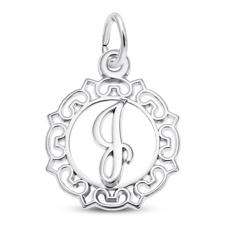 Main Image 1 of Letter J Charm Sterling Silver