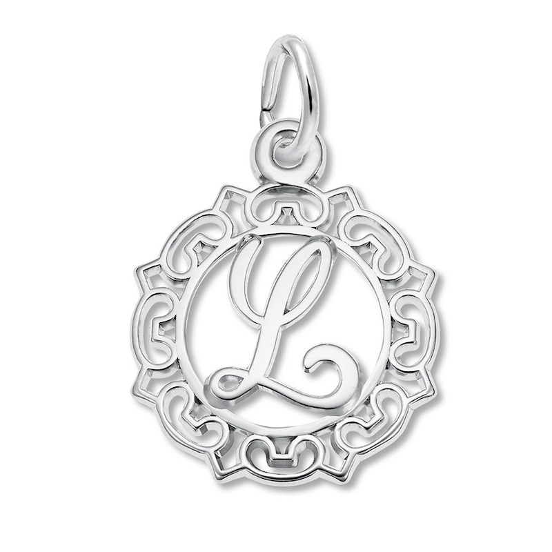 Main Image 1 of Letter L Charm Sterling Silver