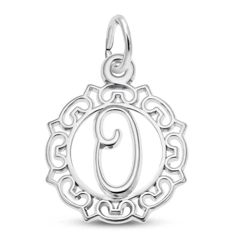 Letter O Charm Sterling Silver