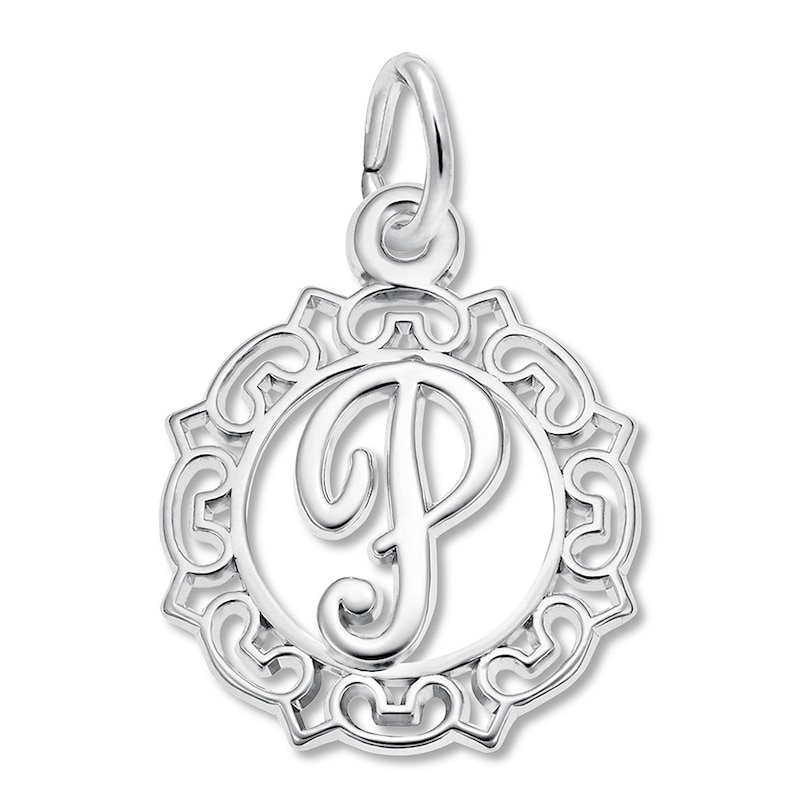 Main Image 1 of Letter P Charm Sterling Silver