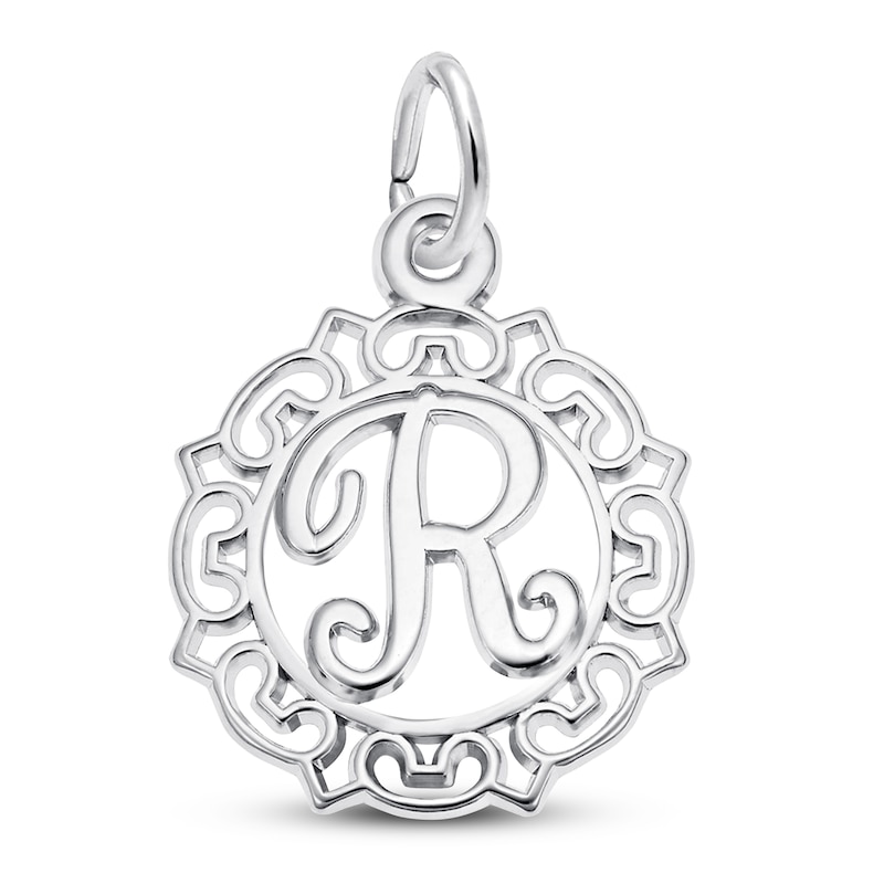 Main Image 1 of Letter R Charm Sterling Silver