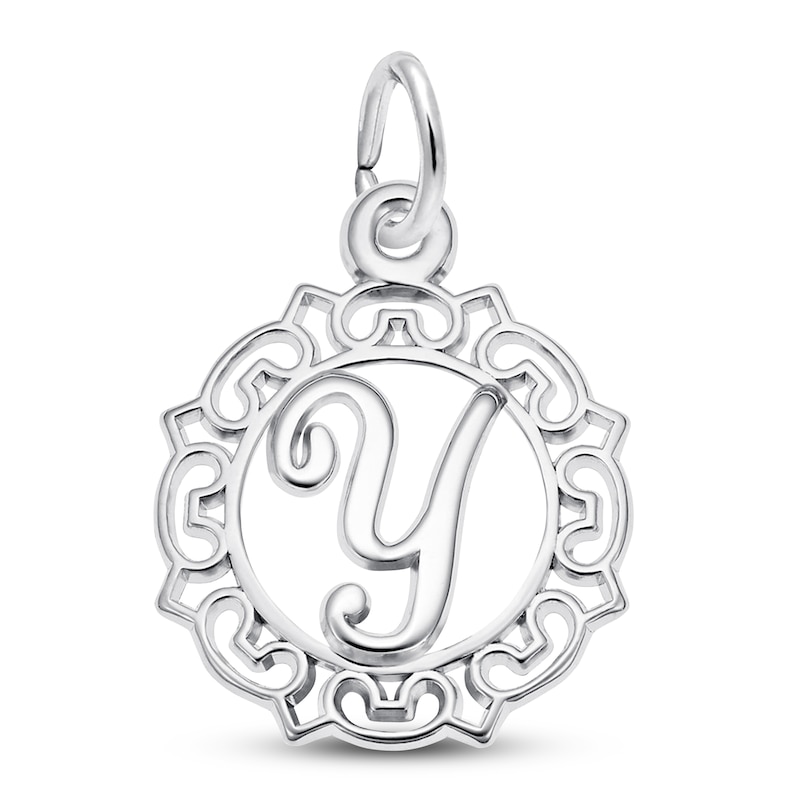 Letter Y Charm Sterling Silver