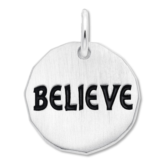 Believe Charm Sterling Silver