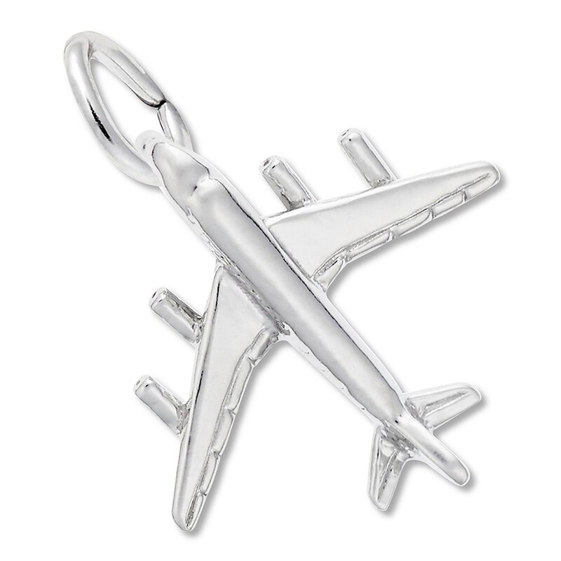 Main Image 1 of Airplane Charm Sterling Silver