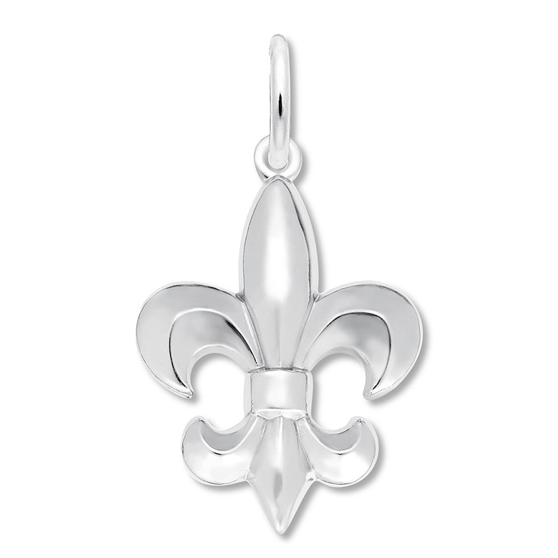 Main Image 1 of Fleur-de-Lis Charm Sterling Silver