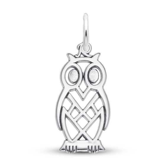 Vintage Sterling Silver Owl Charm OX