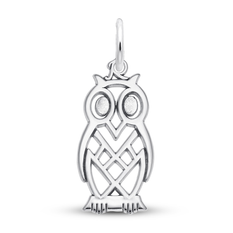 Main Image 1 of Owl Charm Sterling Silver