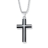 Thumbnail Image 1 of Men's Cross Necklace Stainless Steel 22&quot;