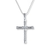 Thumbnail Image 1 of Men's Cross Necklace Stainless Steel 22&quot;