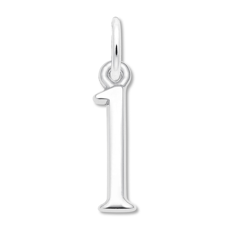 Number 1 Charm Sterling Silver