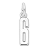 Thumbnail Image 1 of Number 6 Charm Sterling Silver