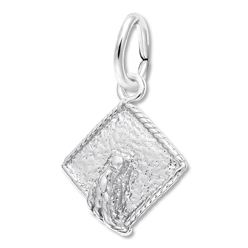 Graduation Cap Charm Sterling Silver