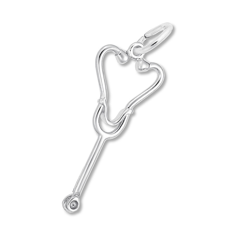 Main Image 1 of Stethoscope Charm Sterling Silver